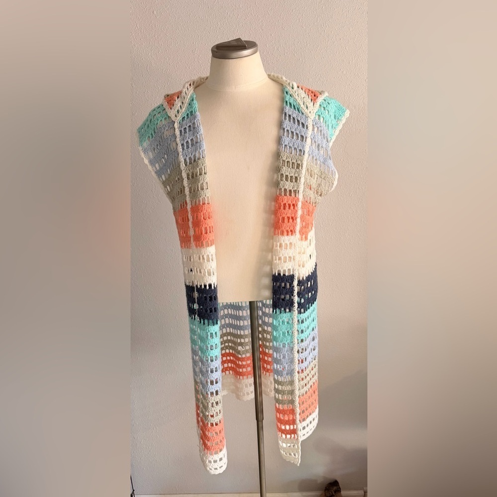 POL Multicolor Crochet Tunic Large